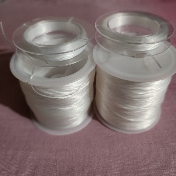 4 Flat Elastic 1mm String Rolls Bundle (more than 200m/630ft) for bracelets - Picture 3 of 3